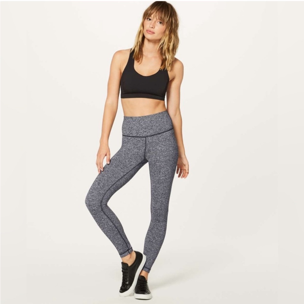 Lululemon Wunder Under Hi-Rise Tight 28 inch Heathered Black size 8